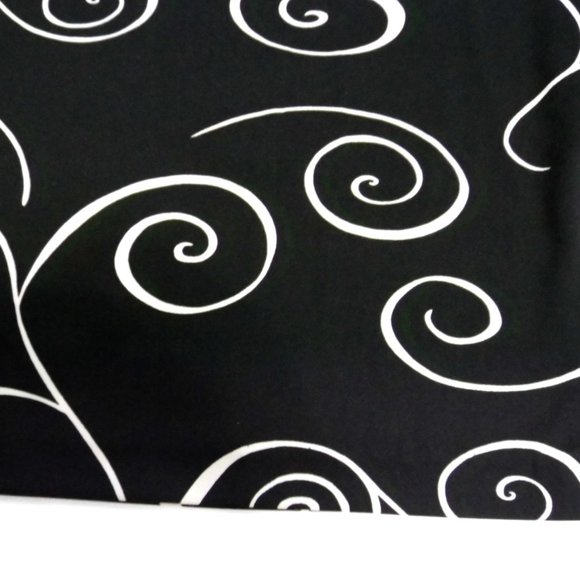 Black & white print stretch midi skirt sz 12 - 14 - Picture 4 of 4